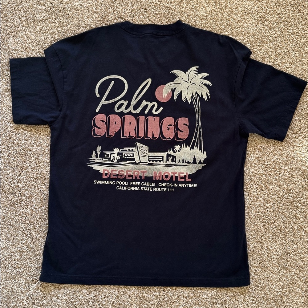 Hollister Navy Blue Palm Springs Desert Motel Tee